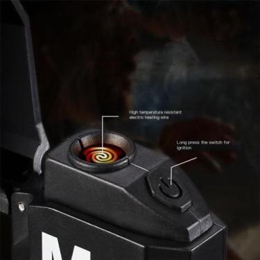 Imagem de Isqueiro Recarregável Eletrônico Camping com Lanterna - Fast