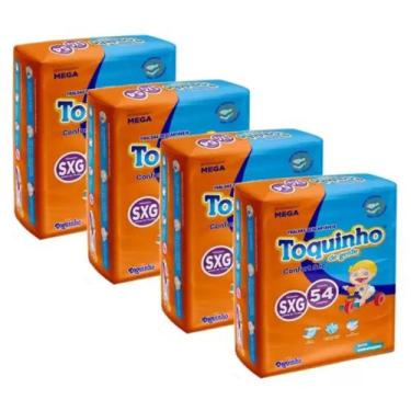 Imagem de Fralda Toquinho de Gente 4 Pacotes Tamanho XXG - 216 Unidades
