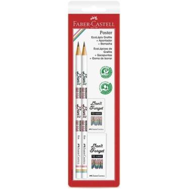 Imagem de Kit Escolar FABER-CASTELL Poster Branco 4 Peças - Faber Castell