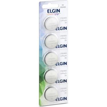 Imagem de Pilha Bateria Botão CR2450 3V Lithium Cartela com 05 Unidades - ELGIN