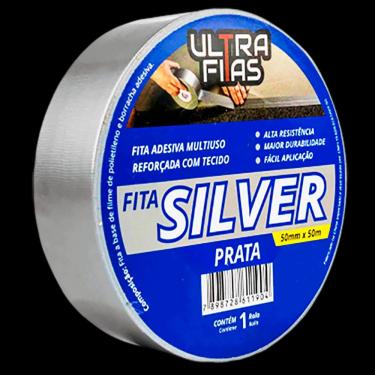 Imagem de Fita Silver Tape Ar Condicionado Multiuso Vedação 50 Metros - Cores