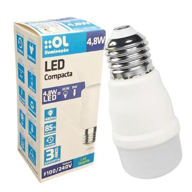Imagem de Lâmpada Mini Compacta Led 4.8W Bivolt E27 Luz Quente - OL ILUMINAÇÃO, 
