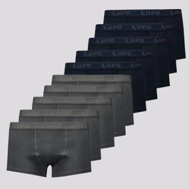 Imagem de Kit de 10 Cuecas Sunga Lupo Cinza e Marinho, G