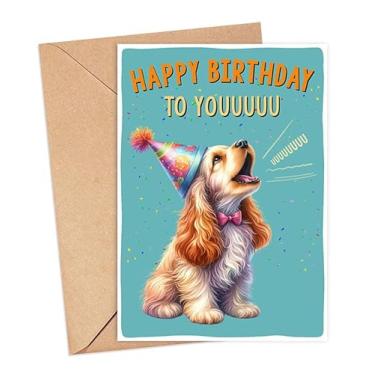 Imagem de Cartão de cachorro Cocker Spaniel - Cartão de aniversário para dono de cachorro - Cartão de aniversário engraçado Cocker Spaniel - Presente para amantes de cães Cocker Spaniel - Presente para mães de