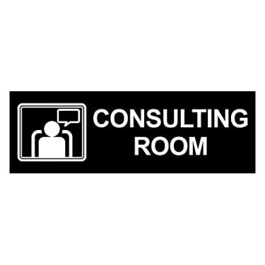 Imagem de Placa básica para sala de consultoria (preto) - Grande