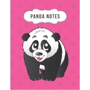 Imagem de Panda Notes: Notebook/Big Cartoon Panda Bear on Hot Pink Cover/College Ruled 8.5x11 Letter Size / 120 Blank Lined Pages for Back To School/Work/Journaling/Writing/Note Taking