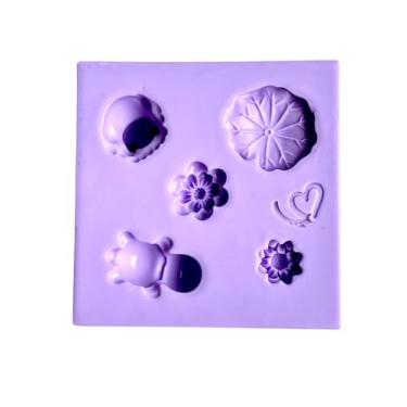 Imagem de Confeitaria dos moldes, F1756 MOLDE DE SILICONE SAPO, TARTARUGA, FLORES CONFEITARIA BISCUIT