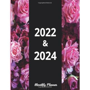 Imagem de 2022-2024 Monthly Planner: 3 Year Monthly Agenda 2022, 2023 ,2024 | 36 Month Calendar and Organizer with Logbook |Beautiful hand-drawing flowers | Watercolor Cover "8.5 x 11"
