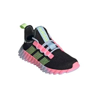 Imagem de adidas Tênis esportivo unissex infantil Kaptir Flow, Preto/amarelo/céu claro, 5.5 Big Kid