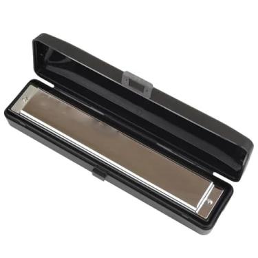 Imagem de Para Iniciantes harmônica Tremolo Gaita 24 Buracos 48 Tons Azuis Harpa Boca Órgão Chave De C Abs Resina Latão Reed Instrumentos Musicais(Bb)