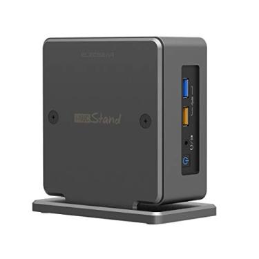 Imagem de ElecGear iNUC-H Vertical Stand for Intel NUC Mini PC, Aluminum Cooling Holder Case Desktop VESA Mount Space-Saving Organizer for Thick Edition of Intel NUC 11, 10, 8, 7 and 6 Mainstream Kit