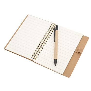 Imagem de Caderno Portátil Simples Bobina Dupla Bloco de Notas de Couro Com Caneta de Inserção Busin Office StationeryBlue Seu Com Adesivos Transparentes de Cores para Animais de Estimação