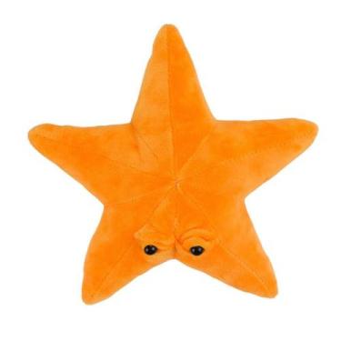 Imagem de Estrela Do Mar Laranja Com Olhos 20cm Fofo Pelúcia - Foffy