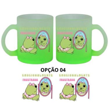 Imagem de Caneca Vidro Jateada 325ml Pererecas A Patricinha Boiadeira - LARANJA 