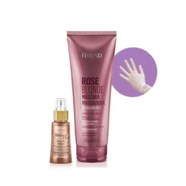 Imagem de Amend Mascara Matizadoras Rose Blonde 250ml + Millenar Oil Monói 60ml 