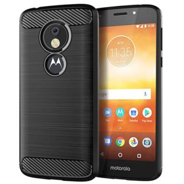 Imagem de GTBDEKI Capa para Moto E5 Play, Motorola E5 Cruise, Capa para Moto E5 Go, Fibra de Carbono à Prova de Choque Fina Silicone Resistente TPU Macio Capa Traseira para Motorola Moto E5 Play Preta