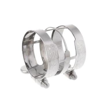 Imagem de Abraçadeira de Metal Prata Clarinete Desenhada