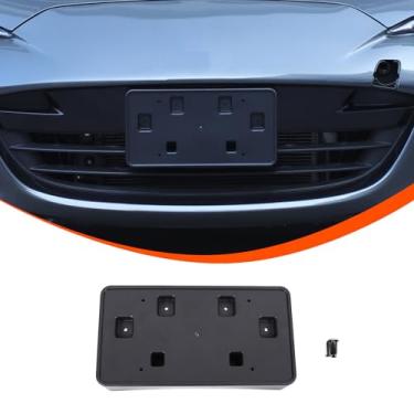Imagem de Hudiriy Moldura de suporte de placa de carro frontal compatível com Mazda MX-5 ND 2016-2025 Suporte de base de placa de licença acessórios decorativos
