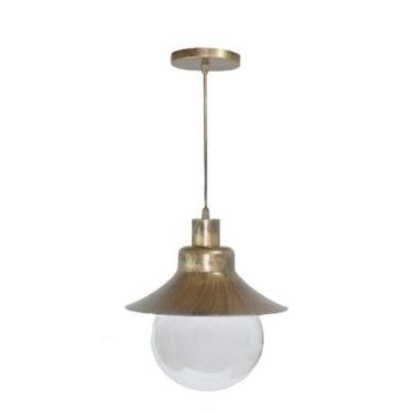 Imagem de Pendente Colonial São Paulo Antigo 728 em Aço com Globo de Vidro Trans