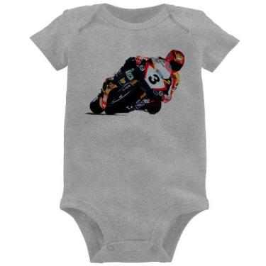 Imagem de Body Bebê Motorcycle Racing - Foca na Moda, Cinza, P