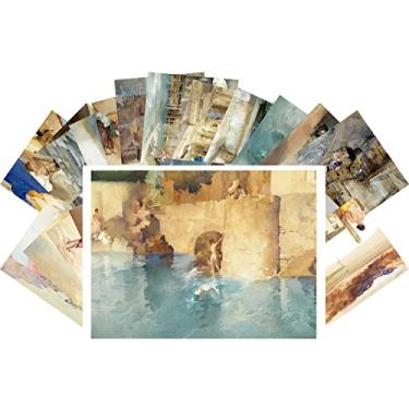 Imagem de PIXILUV Banhistas antigos: uma coleção de cartões postais capturando a beleza atemporal pinturas em aquarela de mulheres nuas em praias banheiras antigas