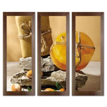 Imagem de Kit Quadros Decorativos Banheiro Lavabo Flores Sabonete spa pedras vel