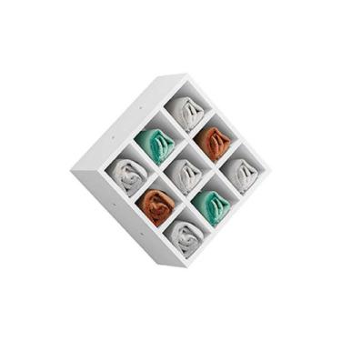 Imagem de Nicho Porta Toalhas 09 Lugares 40x40cm Branco G01 - Gran Belo