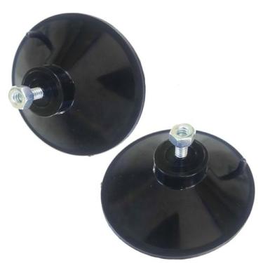 Imagem de Kit com 2 Ventosas De Silicone 90mm Alta Fixação 9cm com Parafuso E Po