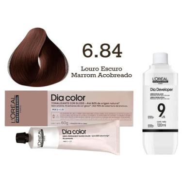 Imagem de Tonalizante Dia Color 6.84 Louro Escuro Marrom Acobreado + Emulsão Rev