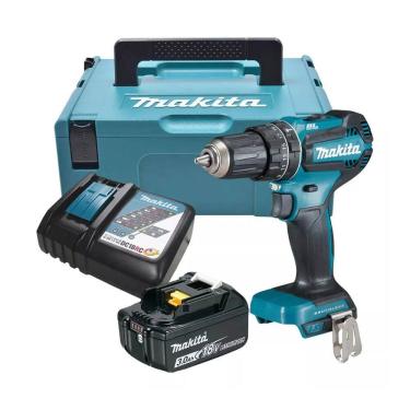Imagem de Parafusadeira Furadeira de Impacto 3Ah 18V Bivolt Maleta DHP485RF1J Makita