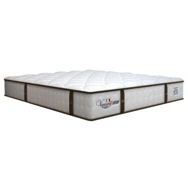 Imagem de Colchão Casal King Molas Ensacadas Gazin Com Pillow Veneza Branco / Marrom 193x203x30cm