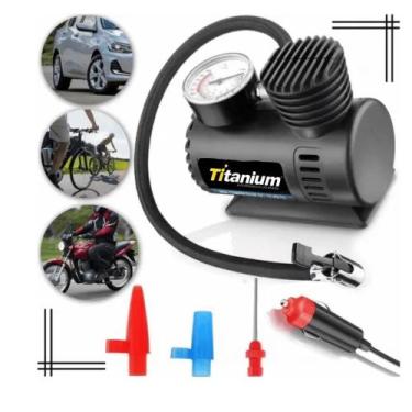 Imagem de Compressor De Ar Mini Elétrico Portátil Mini 12v Portatil - TITANIUM