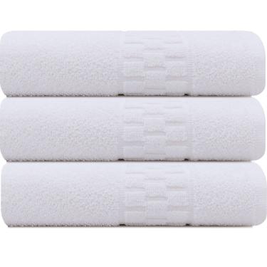 Imagem de Kit 3 Toalhas Banho Profissional para Salão de Beleza spa Hotel Academia 75x140cm Teka - Emcompre