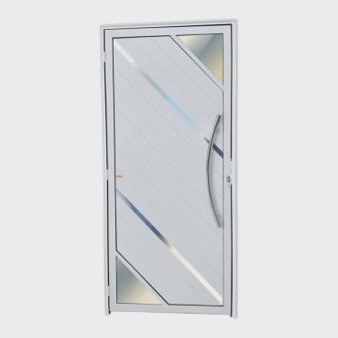 Imagem de Porta de Alumínio Lambri 210x90cm com Puxador Oasis Brimak
