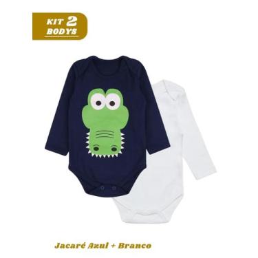 Imagem de Kit 2 Body Manga Longa Bebê Jacaré - Bykyko, 1