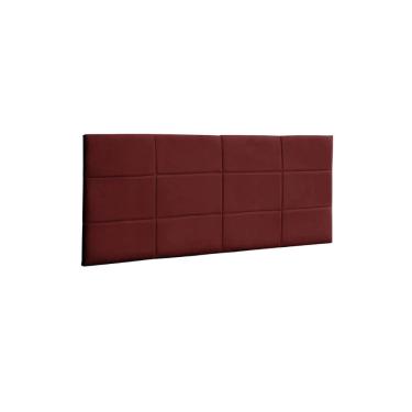 Imagem de Painel Raissa 193 cm Suede Vermelho