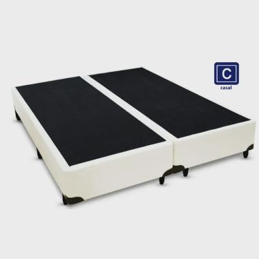 Imagem de Base box bi partido casal branca 138x188x28