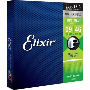 Imagem de Encordoamento Para Guitarra.009 Custom Light Optiweb 19027 Elixir f002