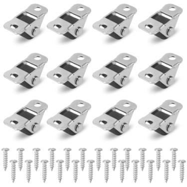 Imagem de Alamic 12 peças de rodas pequenas de 1,27 cm, rodas direcionais, mini rodízios de placa, rodas de borracha para móveis, pequenos eletrodomésticos, projeto faça você mesmo