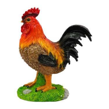 Imagem de Fenteer GARDEN ESTÁTUA ORNAMENTO de ARNAMENTO de ARTIVA de ARTIMANTE Feliz, escultura de frango para fazenda de Natal fora da entrada do Halloween