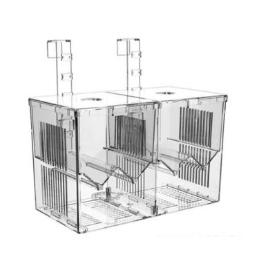 Imagem de Caixa de criador para aquário de peixes, caixa de isolamento de peixes de acrílico para aquário, incubadora, caixa transparente para incubadora para peixe-palhaço, peixes recém-nascidos