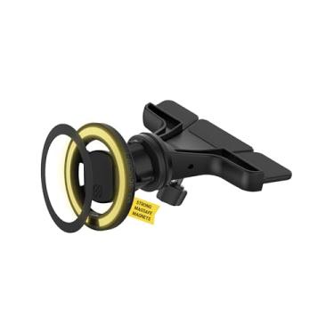 Imagem de Scosche SMS1CD MagSafe Suporte de telefone com slot de CD, suporte magnético ajustável para leitor de CD de carro, compatível com iPhone 16 15 14 13 12 Pro Max Mini Plus, capa Mag Safe e mais com anel