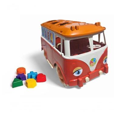 Imagem de Brinquedo Educativo Infantil Kombica Gugu E Dora Didático Gugu Vermelho