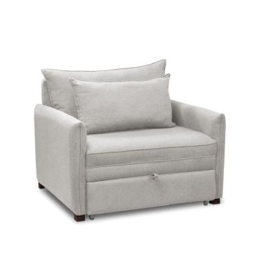 Imagem de Poltrona Cama Retrátil Solteiro com Rodízio Cloe Bouclê E03 - D`Rossi