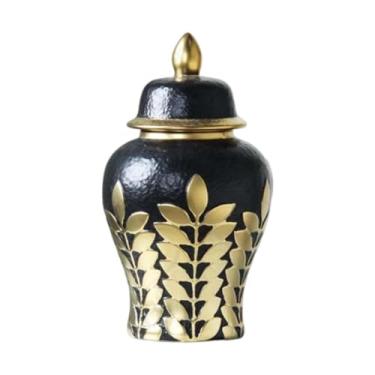 Imagem de Kuntesetty Artigo de Armazenamento de Jarra de Jarra de Ginger Cerâmica Remembrança Tabela Central Pias de Flor Vaso para Gabinete de Estante de Estação do