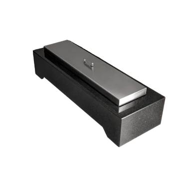 Imagem de Lareira a Gás de Embutir com Tampa em Aço Inox Stile 90 Cm - JX Metais