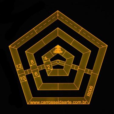 Imagem de Régua Para Patchwork Pentagono 12cm