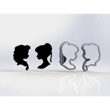 Imagem de Cortador Kit Frozen Ana E Elza Sombras Tamanho 5Cm