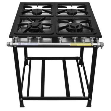 Imagem de Fogão Serv Kenok 4 Bocas 2 Duplas Baixa Pressão Fbse4b.810