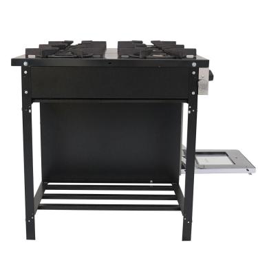Imagem de Fogão Profissional 4 Bocas Venâncio Bravo Preto Com Forno Br4bfpr